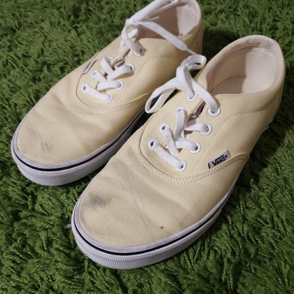 Pastel yellow vans